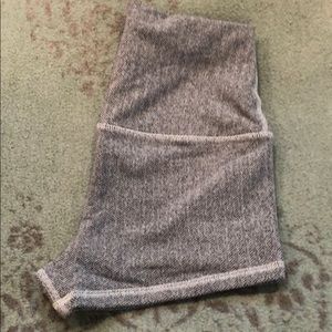 Tweed patterned Lululemon booty shorts